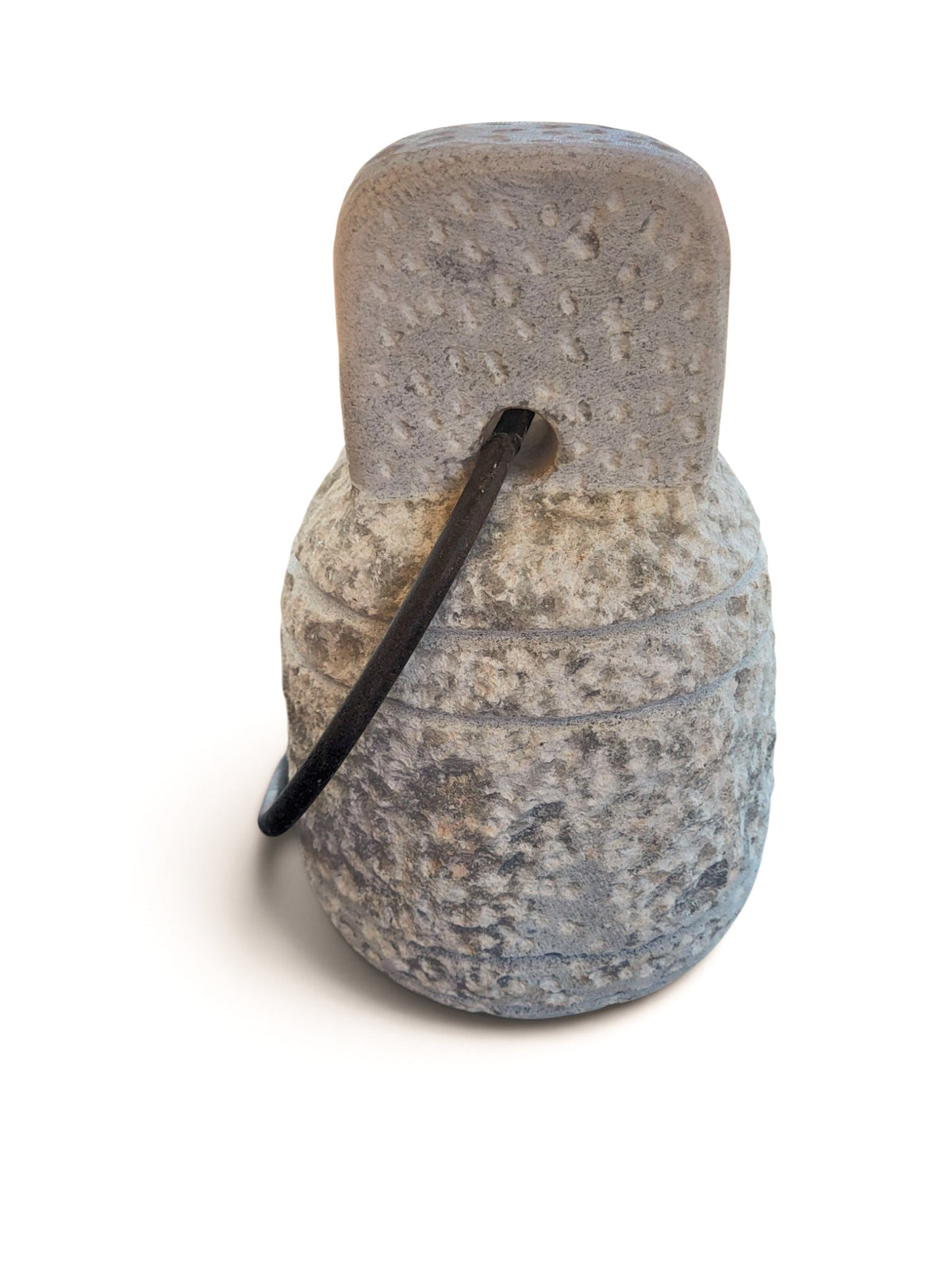 V.L24 Natural Stone Doorstop - Iron Ring Handle-7