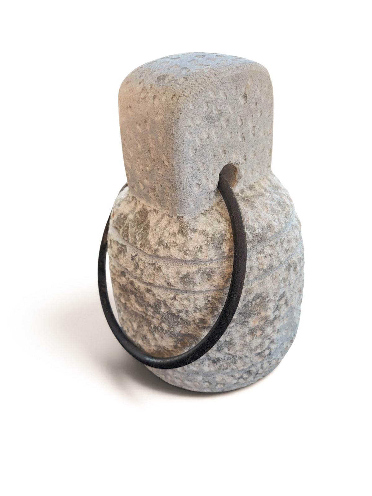 V.L24 Natural Stone Doorstop - Iron Ring Handle-10