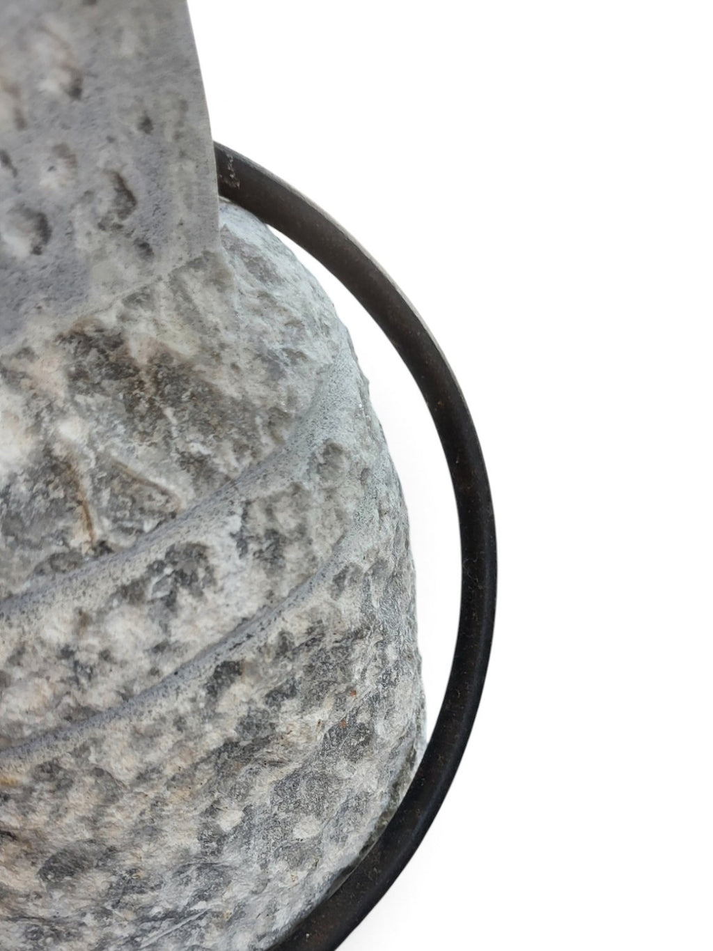 V.L24 Natural Stone Doorstop - Iron Ring Handle-2