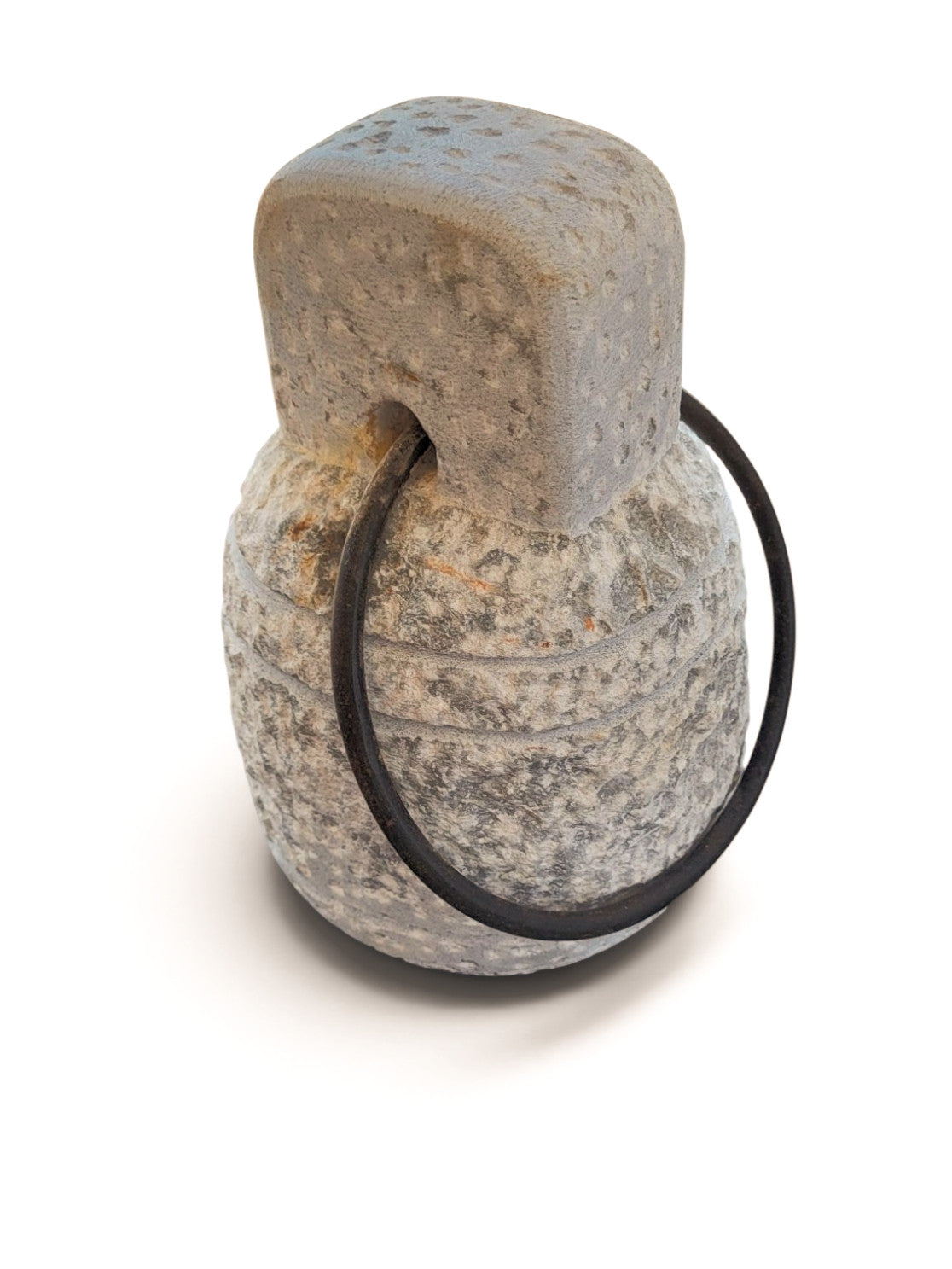 V.L24 Natural Stone Doorstop - Iron Ring Handle-11