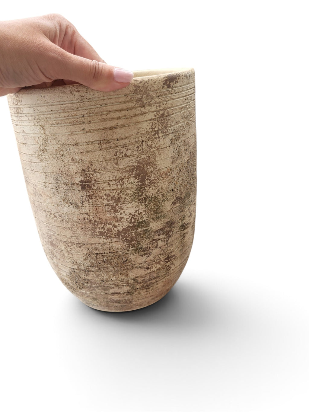 Stria No. 25. - Terracotta Decorative Vase-1