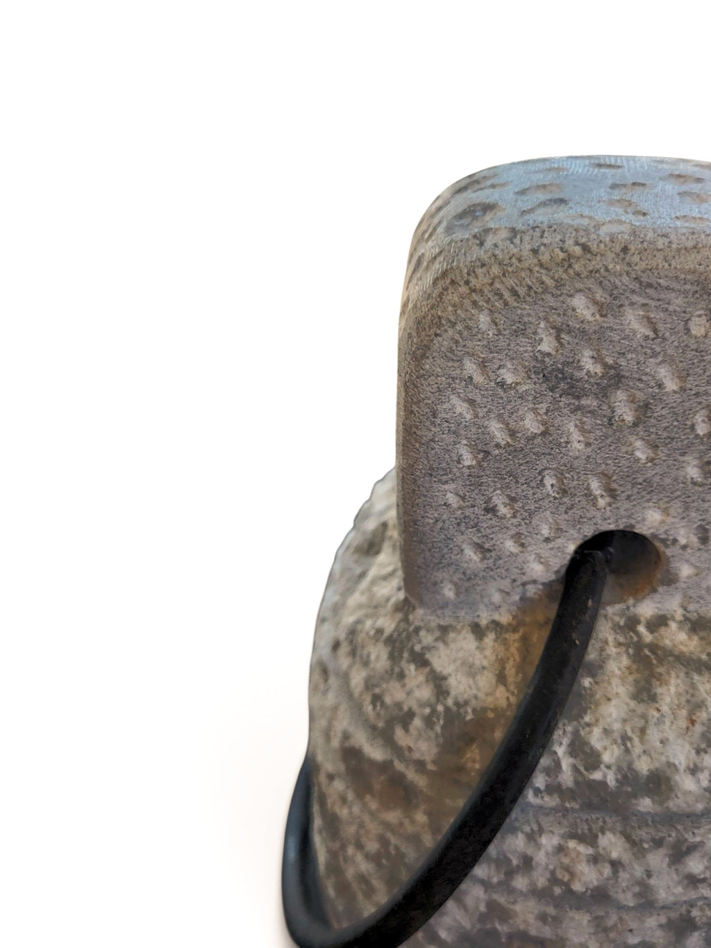 V.L24 Natural Stone Doorstop - Iron Ring Handle-6